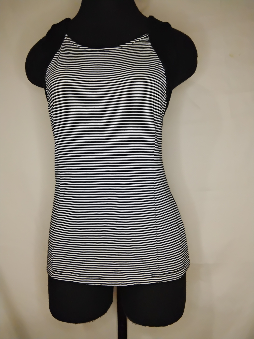 Banana Republic Black and White Striped Tank Top